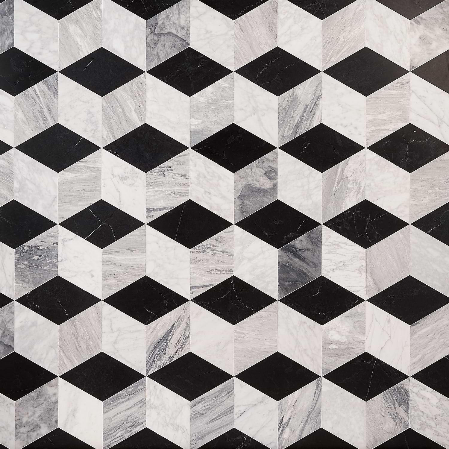 Pari Grigio Gray 8x9 Honed Marble Mosaic Tile