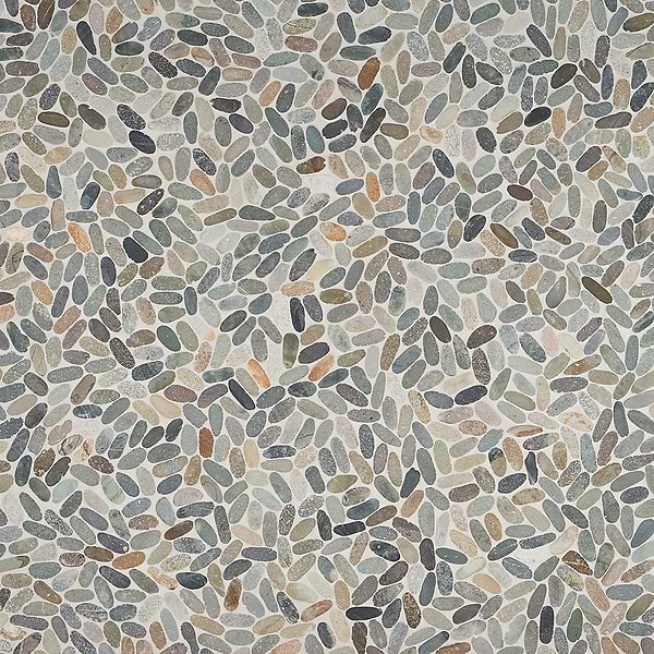 Nature Sumatra Flat Oval Pebble Mosaic