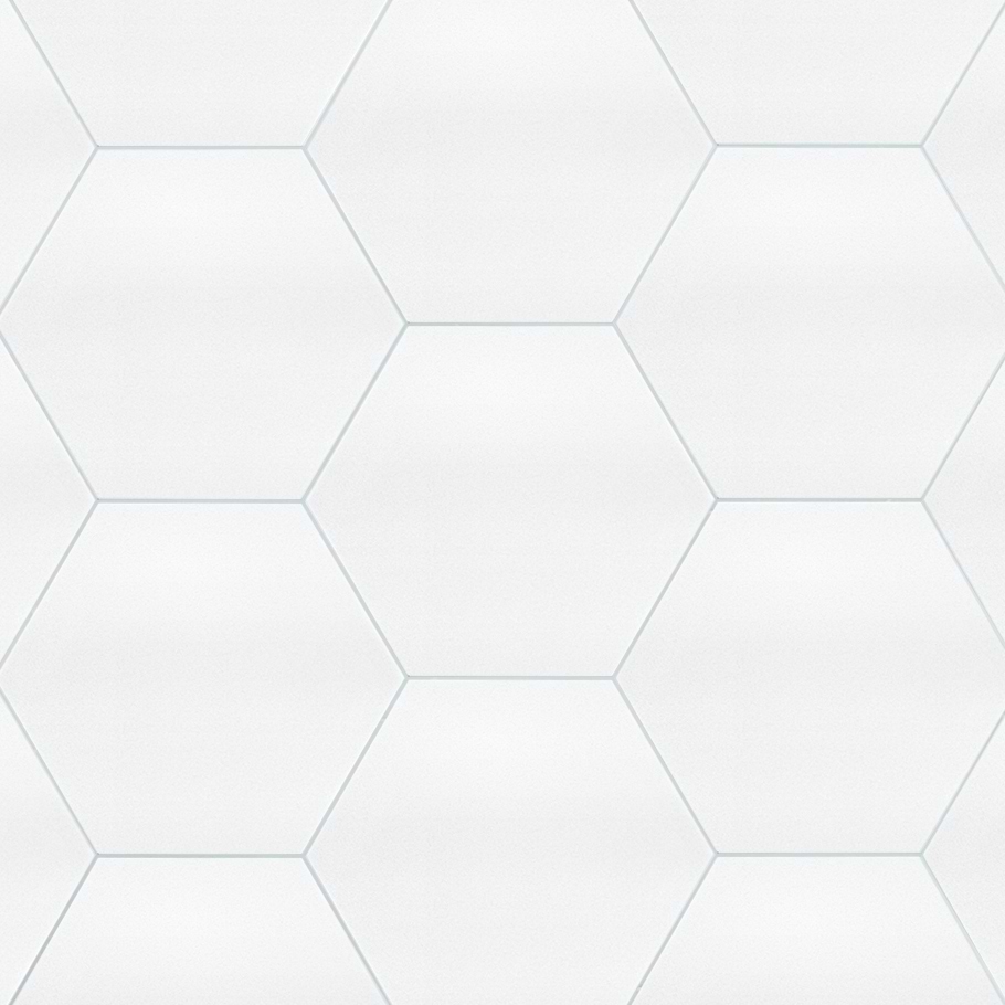 Close Out - Crystal Tech White 10" Hexagon 