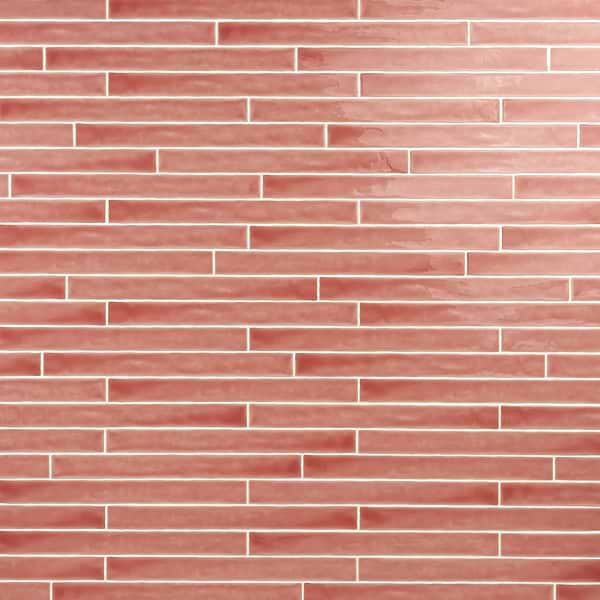 Newport Coral Pink 2x20 Polished Ceramic Wall Tile