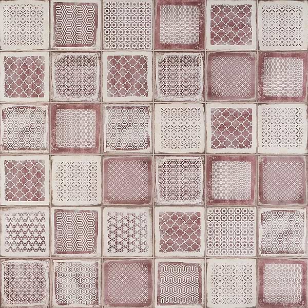 Close Out-Bernalillo Deco Pink Rose 8x8 Matte Porcelain Tile