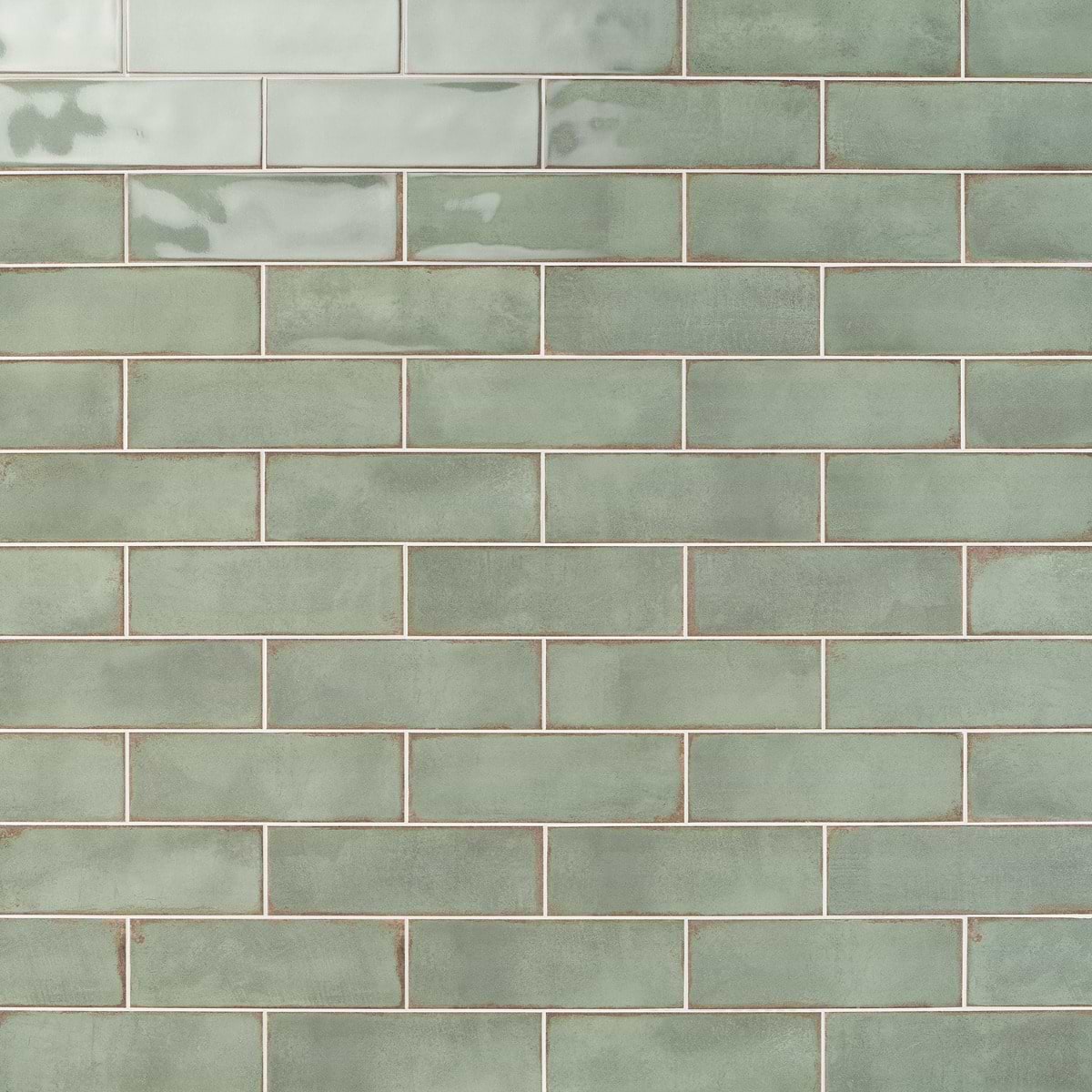 Bernalillo Green 4x12 Polished Ceramic Subway Wall Tile