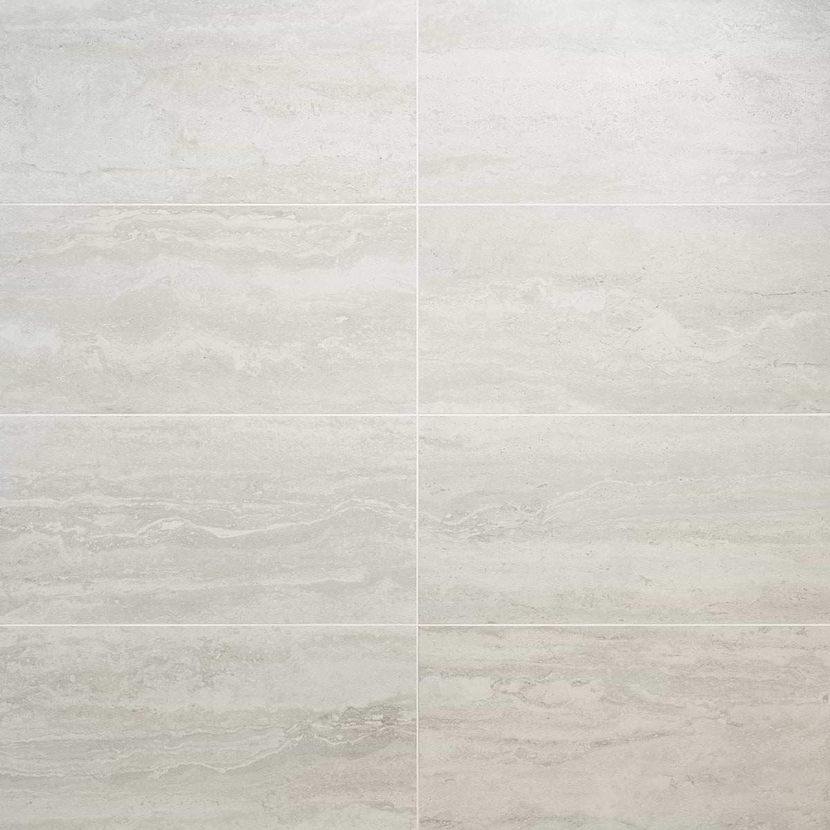 Everyday Travertine Cotton White 12x24 Matte Porcelain Tile