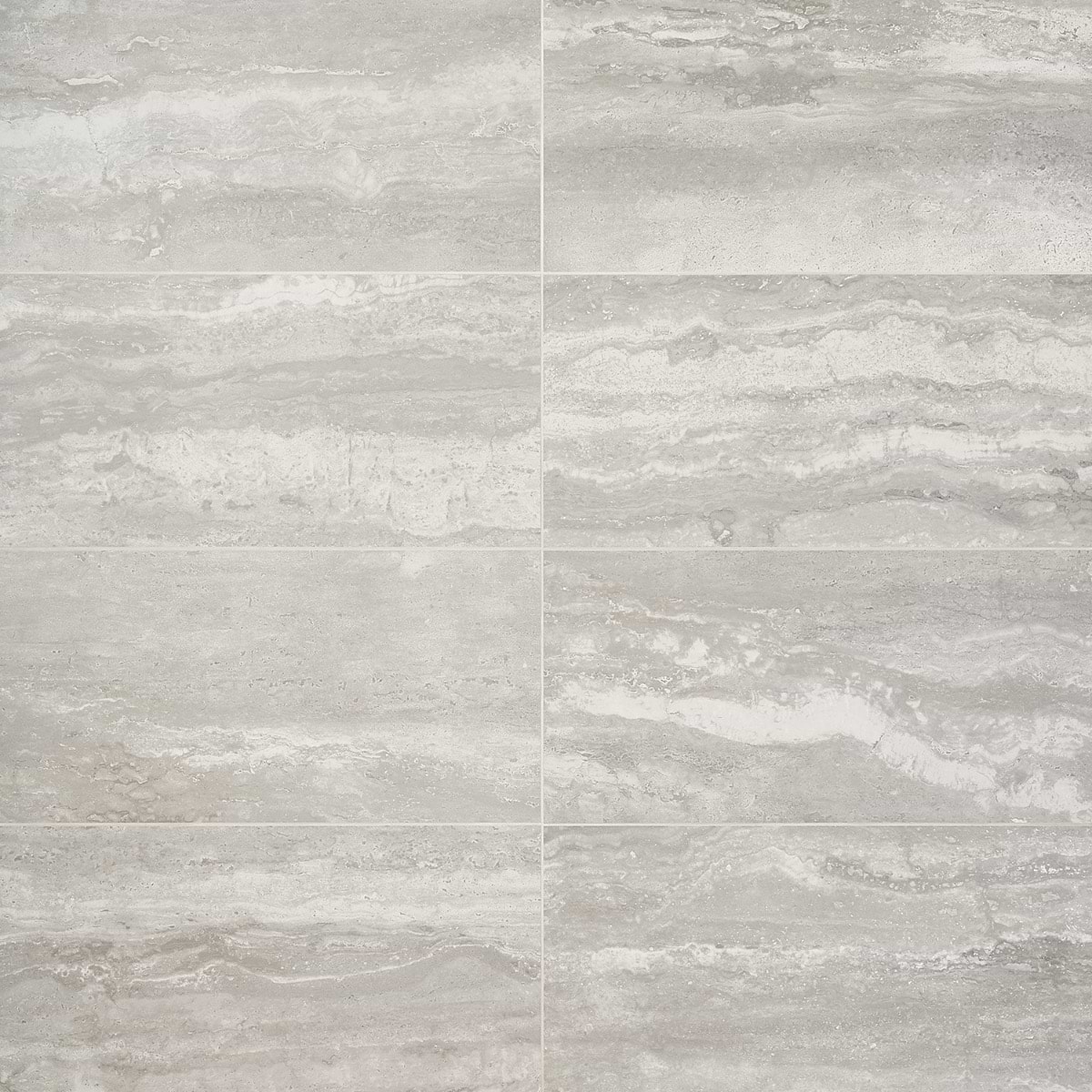 Everyday Travertine Silver 12x24 Matte Porcelain