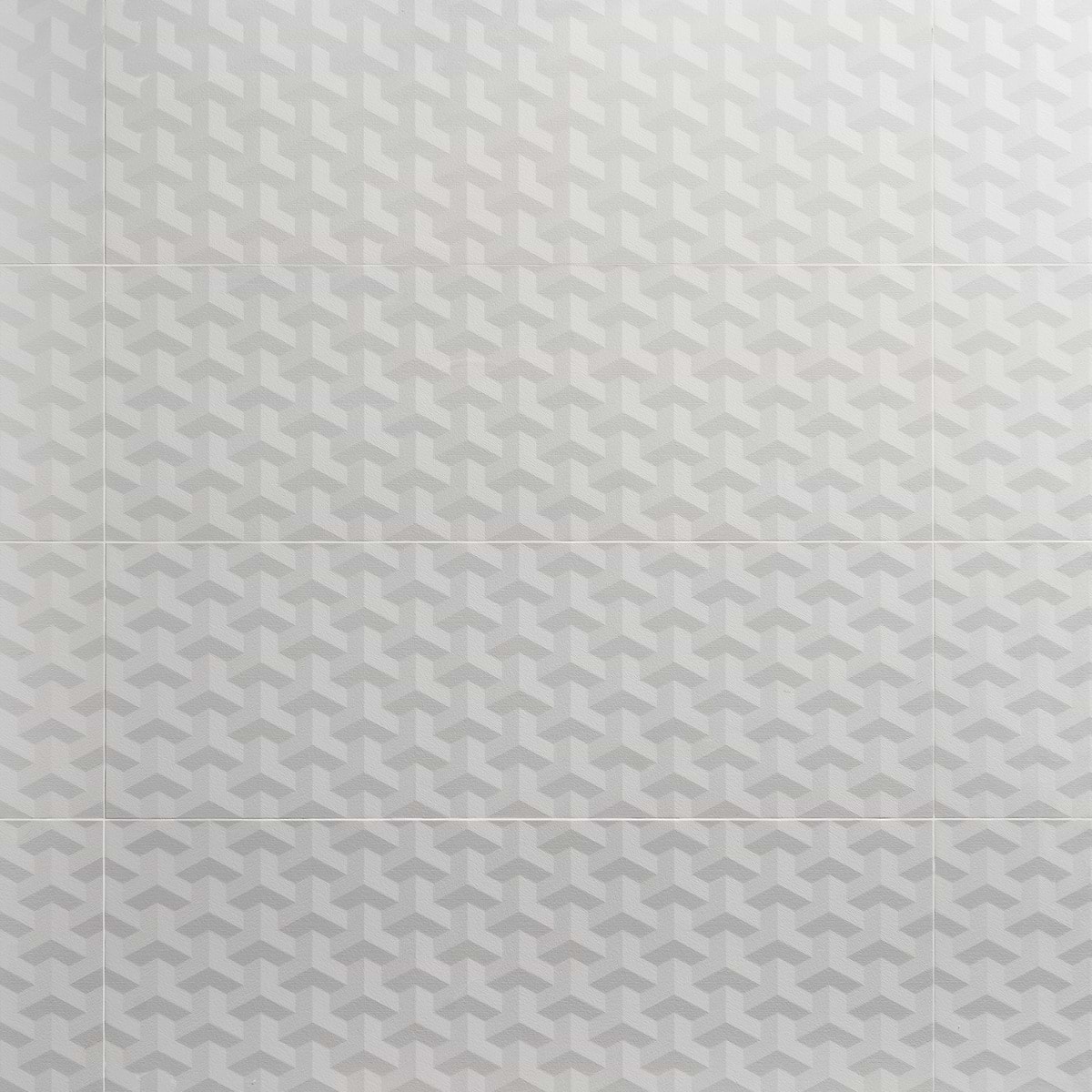 Frost 3D Shape White 12x36 Polished Ceramic Tile