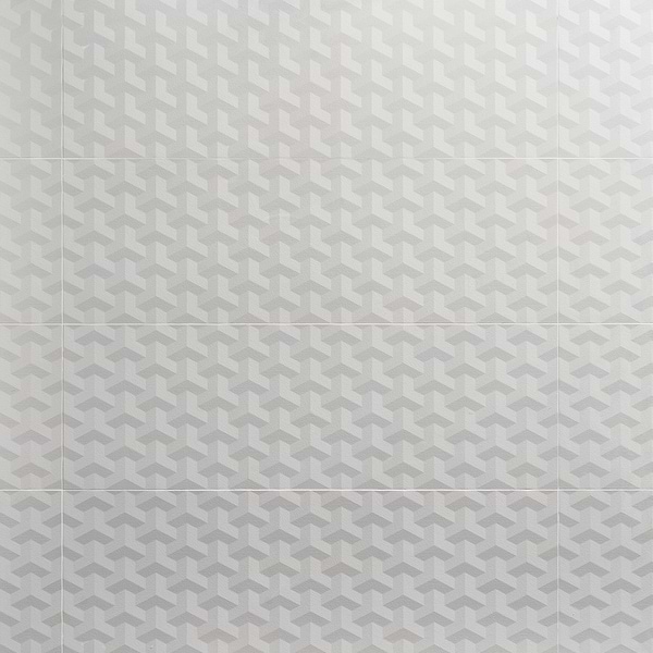 Close Out-Frost 3D Shape White 12x36 Polished Ceramic Tile