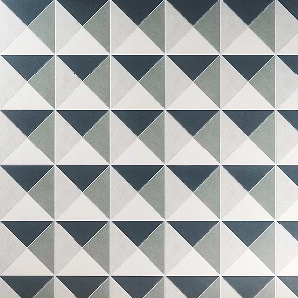 Artstract Diamond Plaid Navy Blue Matte 9x9 Porcelain Tile