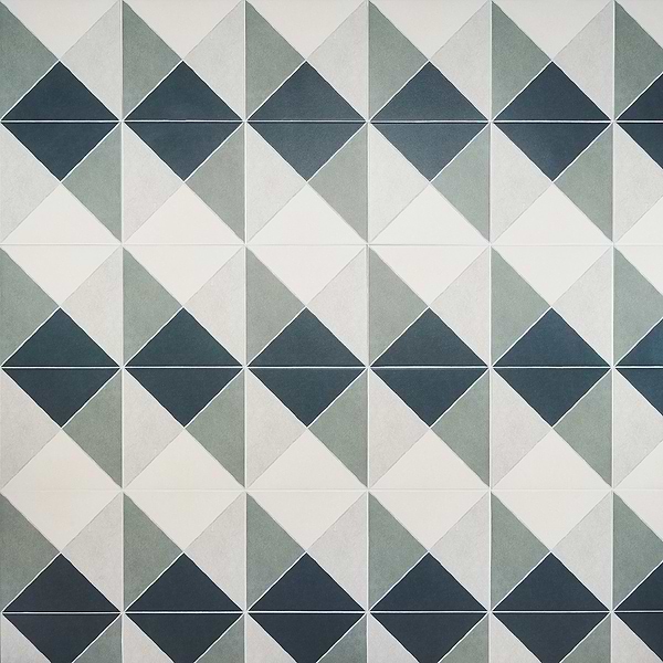 Artstract Diamond Plaid Navy Blue Matte 9x9 Porcelain Tile