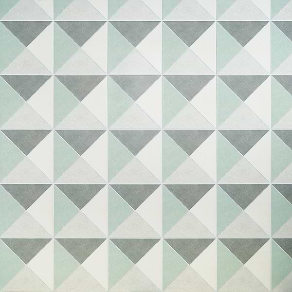 Artstract Diamond Plaid Sage Green Matte 9x9 Porcelain Tile