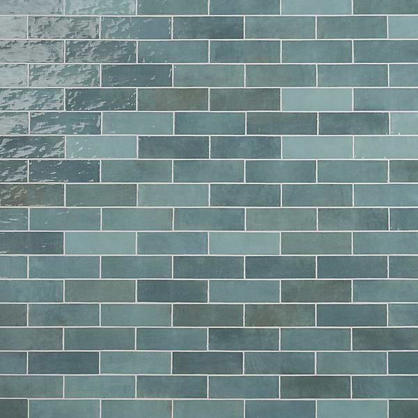 Serena Aqua Blue 3x8 Glossy Ceramic Subway Tile