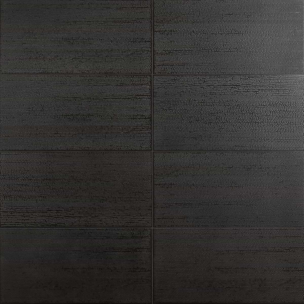 Speak Decoro Leather Black 12x24 Textured Matte Porcelain Tile