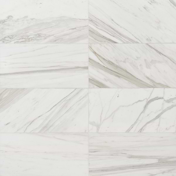 Calacatta 12x24 Honed Marble Tile