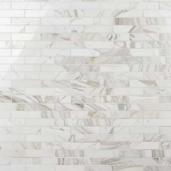 Calacatta Gold 2x8 Polished Marble Subway Tile