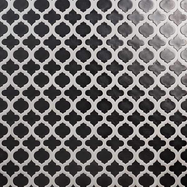 Baroque Glass Lantern Gun Metal with Asian Statuary Lines Mixed Finish Marble + Glass