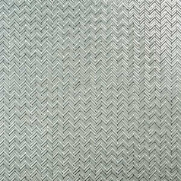Motek Mint Green 1x2" Herringbone Glossy Porcelain Mosaic Tile