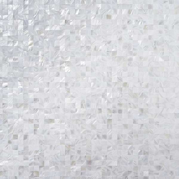 Pearl Seamless Squares White Polished Pearl