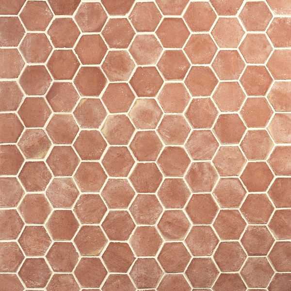 Clay House Red 4" Hex Matte Terracotta Matte Terracotta