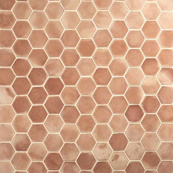 Clay House Sand Beige 4" Hex Matte Terracotta Matte Terracotta