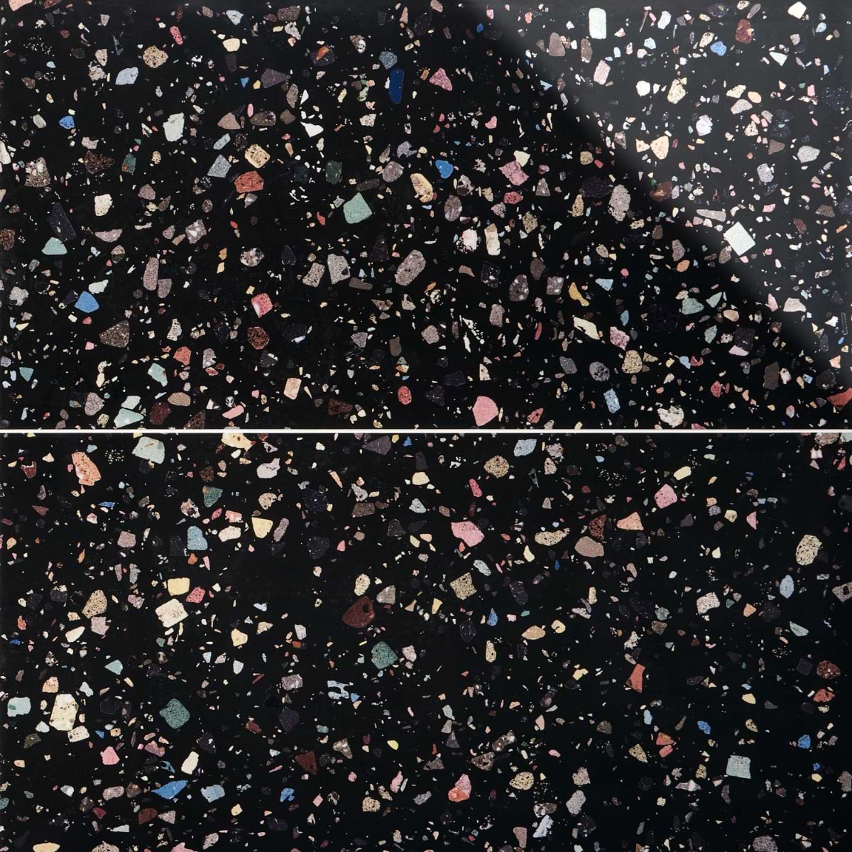 Bijoux Black Multicolor 24x48 Terrazzo Look Polished Porcelain Tile