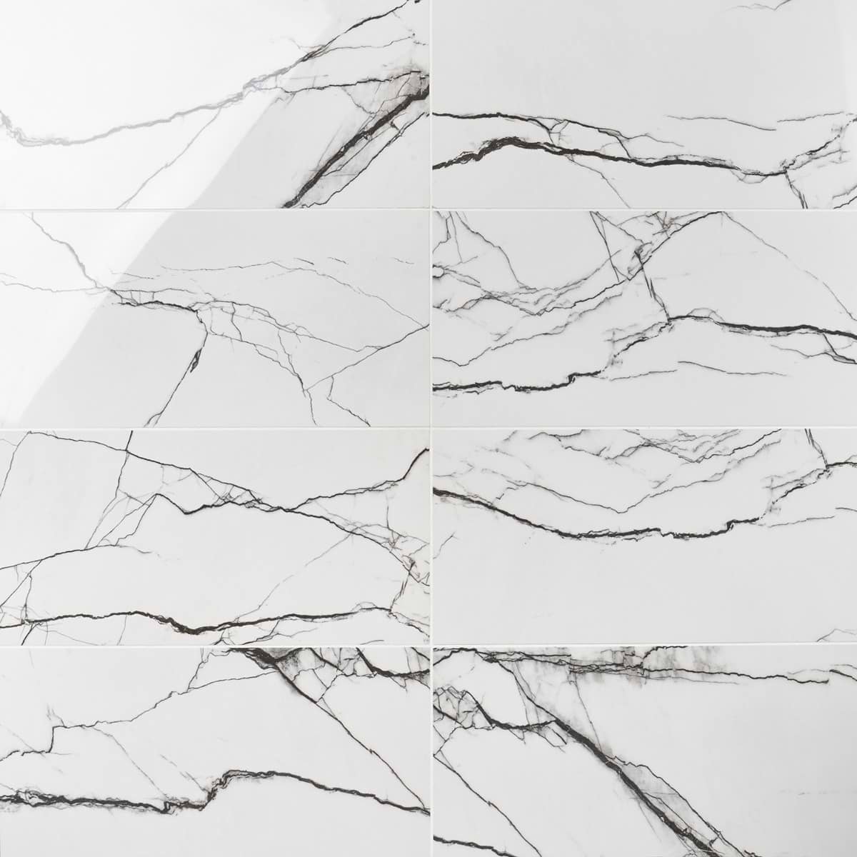 Black + White Breach 12x24 Polished 