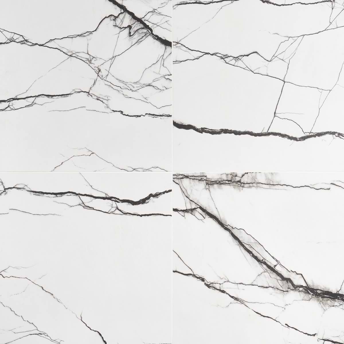 Black + White Breach 24x24 Matte Porcelain Tile