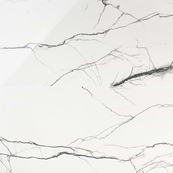 Black + White Breach 24x48 Polished Porcelain Tile