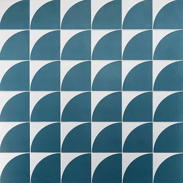 Stacy Garcia Maddox Deco Floor Teal 8x8 Porcelain Tile