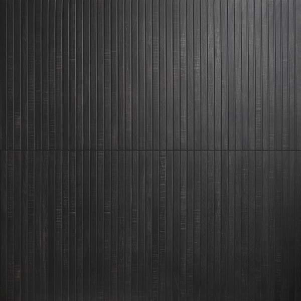 Elan Ribbon Black 24x48 Wood Look Fluted Matte Porcelain Tile