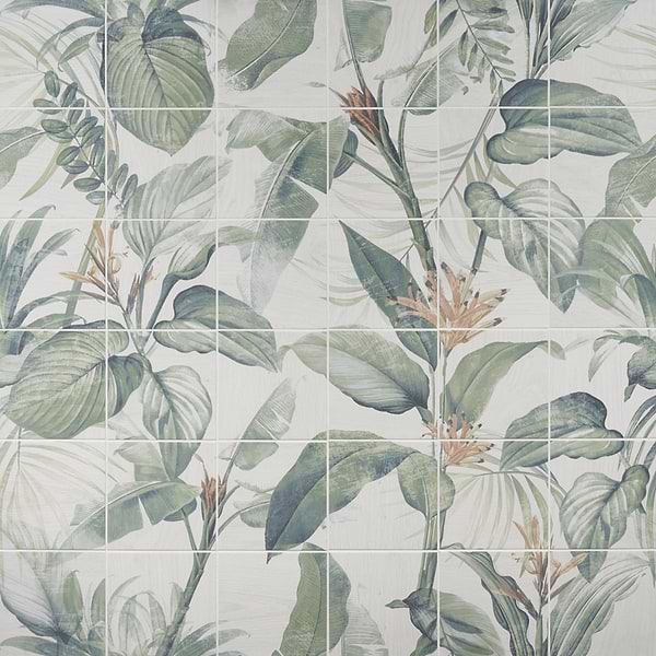 Angela Harris Florista Spring Leaves Mural 8x8 Matte Porcelain