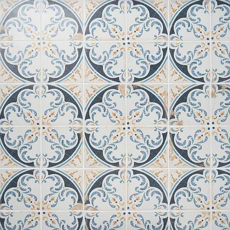 Fuego Lotus Multicolor 9x9 Matte Porcelain Tile