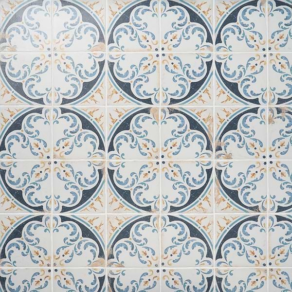 Fuego Lotus Multicolor 9x9 Matte Porcelain Tile