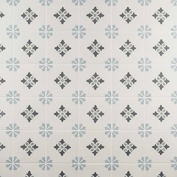 Dhar Poppy Blue Green 9x9 Matte Porcelain