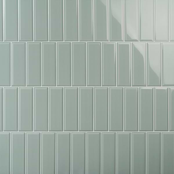 Beverly Green 4x12 Beveled Glossy Ceramic Subway Tile