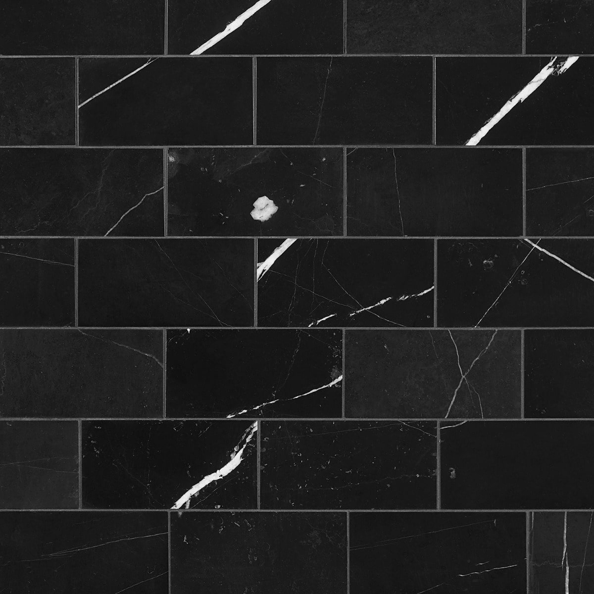 Nero Marquina 3x6 Honed 