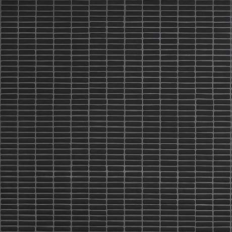 Nesso Brick Black Frosted Matte Glass Mosaic Matte Glass
