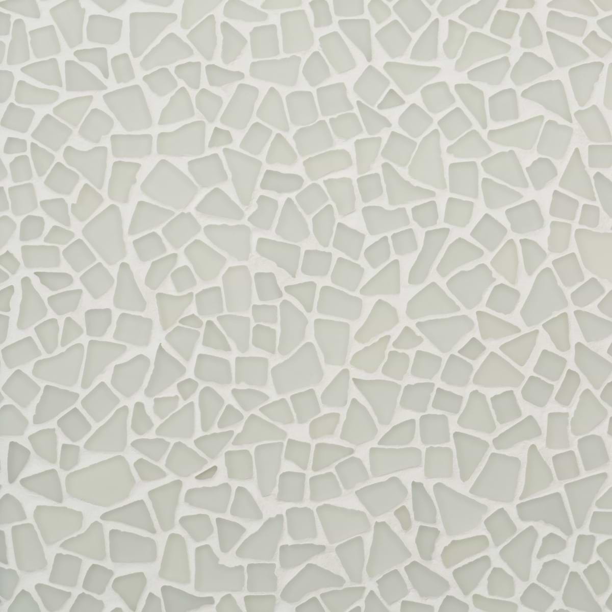Dolphin Arctic White Frosted Matte Glass Mosaic Tile
