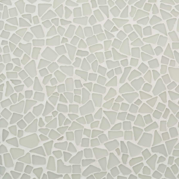 Dolphin Arctic White Frosted Matte Glass Mosaic Tile