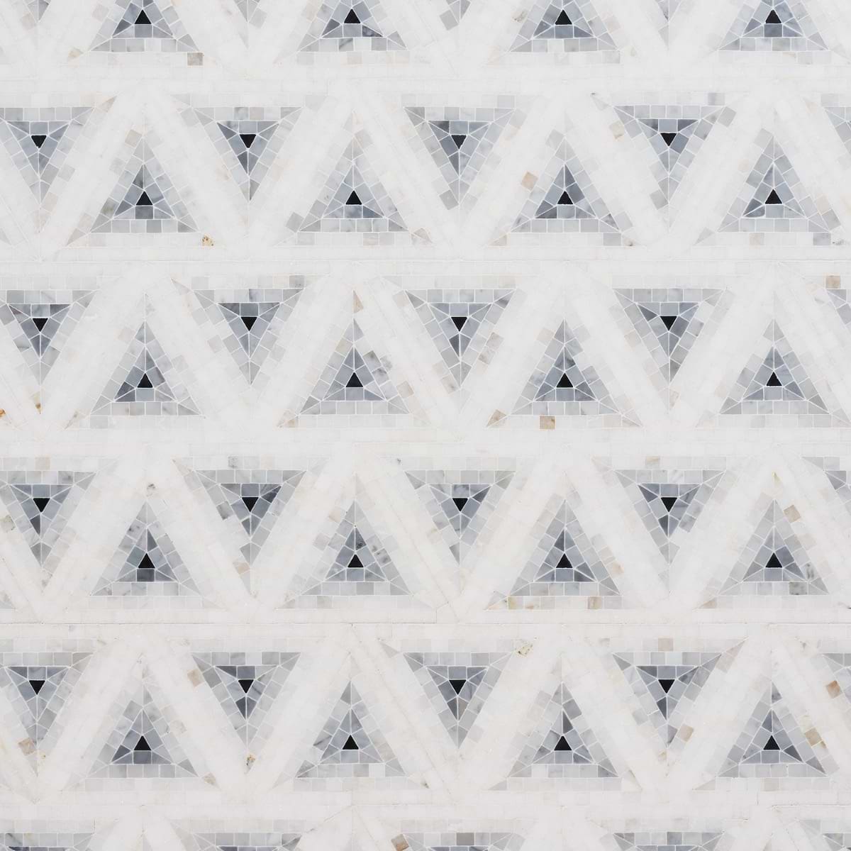 Imogen Grigio 5" Triangle Marble Micro Mosaic Polished Marble