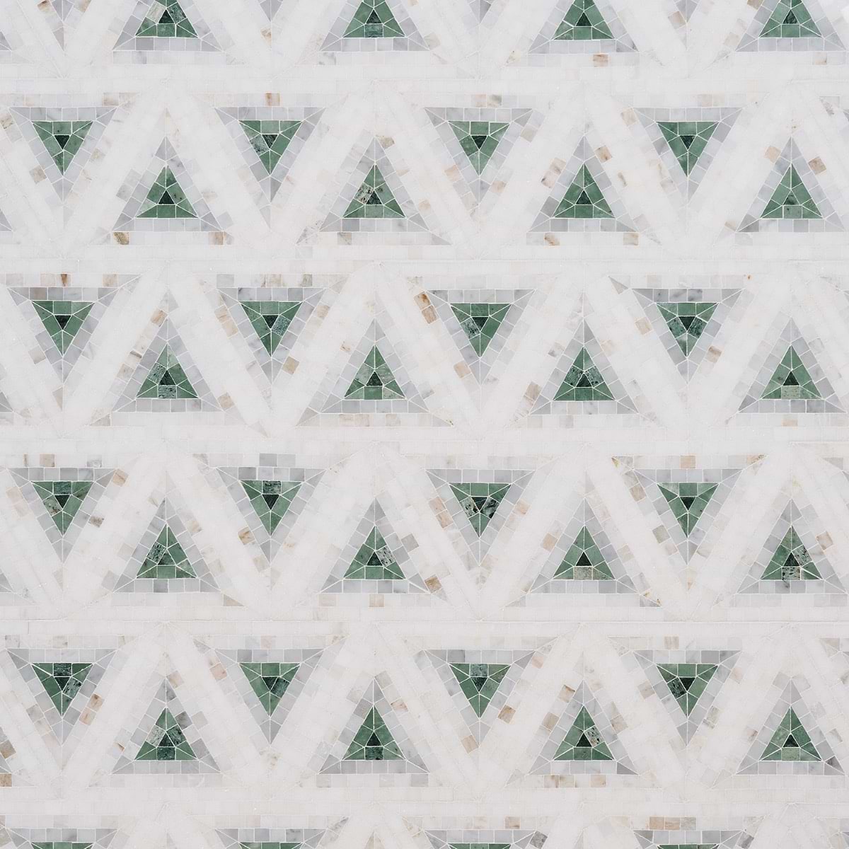 Imogen Verde Green 5" Triangle Marble Micro Mosaic 