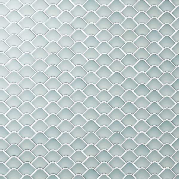 Juniper Blue 2x3 Fishscale Matte Glass Mosaic Tile