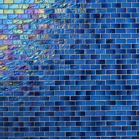 Riverton Lagoon Blue 1x2 Polished Glass Mosaic Tile