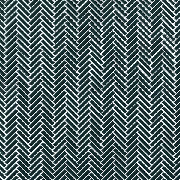 Motek Emerald Green 1x2" Herringbone Glossy Porcelain Mosaic Tile
