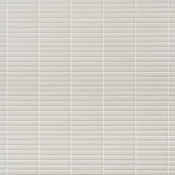 Motek White 1x4" Tri-Stacked Glossy Porcelain Mosaic Tile