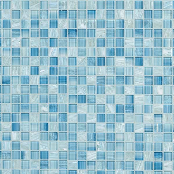 Kalama Sea Blue 1x1 Polished Glass Mosaic