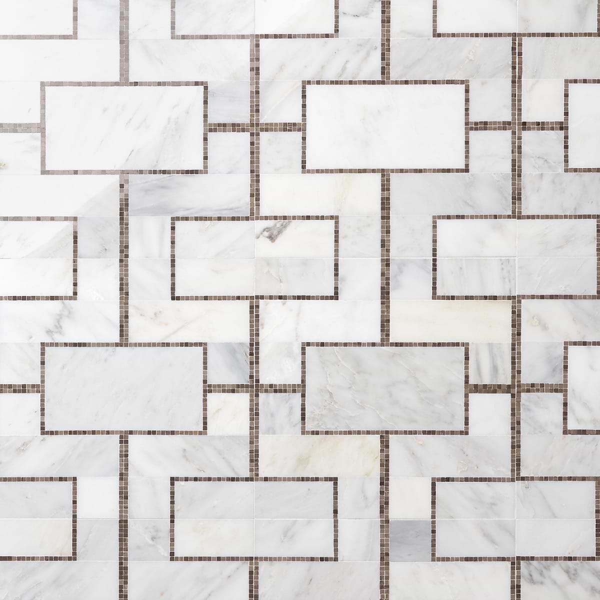 Mod Lux Statuary Athens Gray & Oriental White Honed 