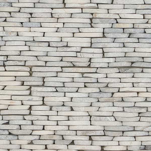 Nature Gray Stacked Pebble Mosaic