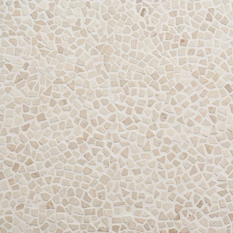Pebblestone Petite Lovina White Natural Stone Mosaic Tumbled Marble