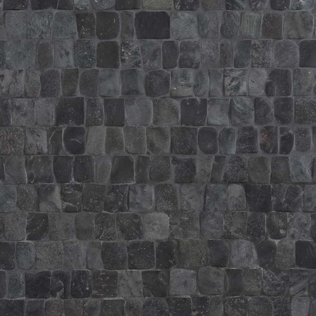 Pebblestone Pathway Alor Black Natural Stone Tumbled Pebble Tile
