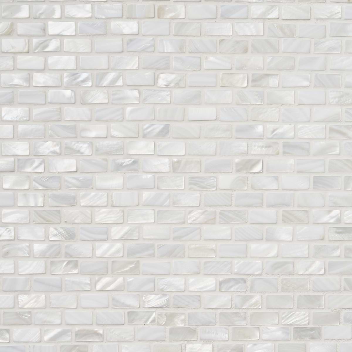 Pearl White Flat Mini Brick  