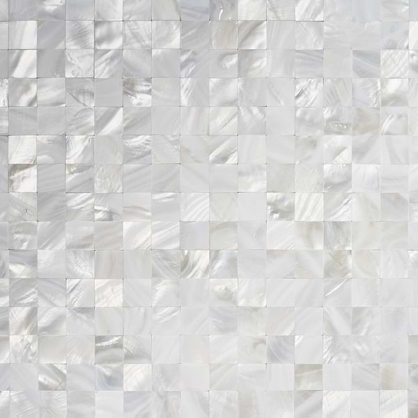 Pearl Seamless Squares White Polished Pearl